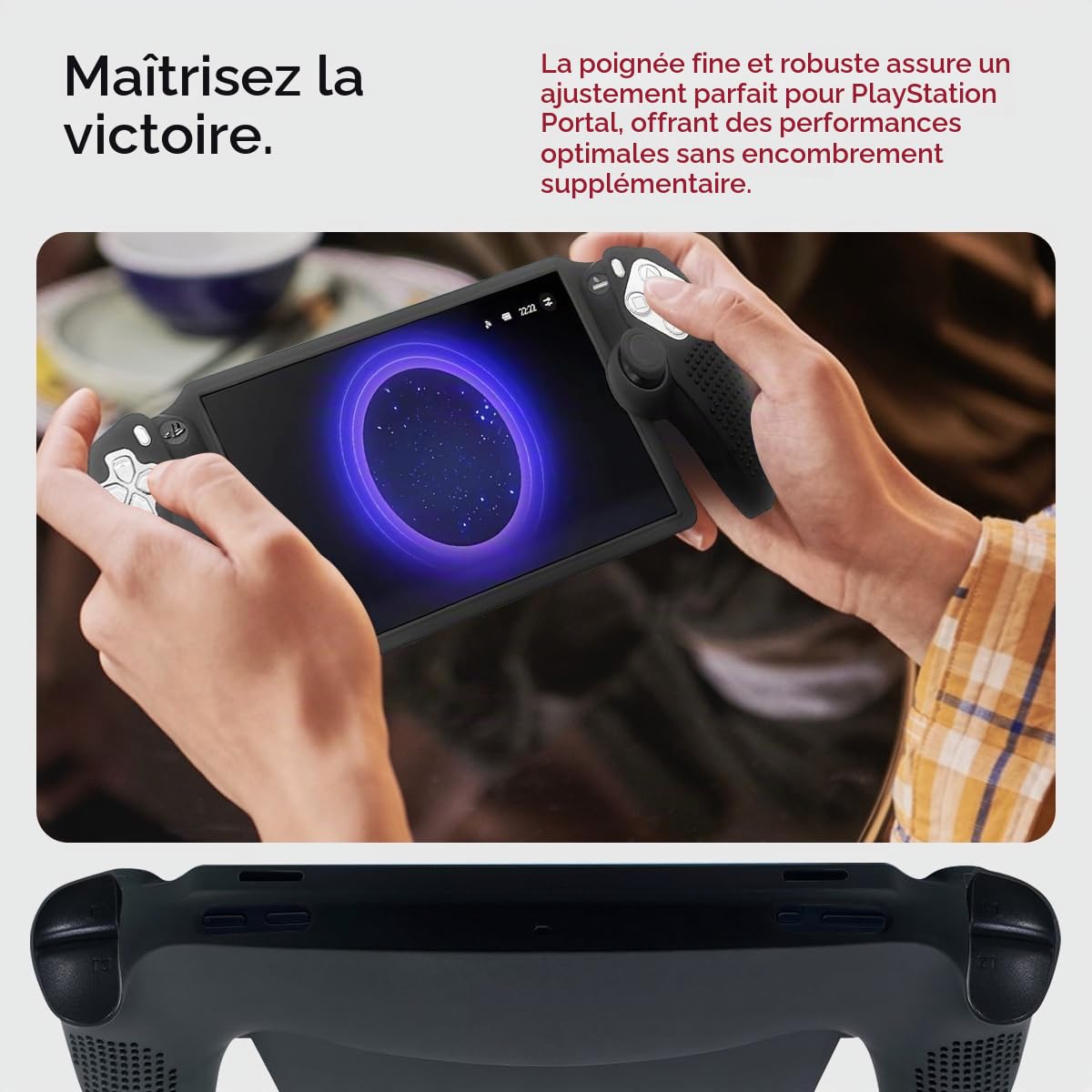 Miimall Etui de Protection en Silicone pour Sony Playstation Portal, Coque PS Portal Anti-Chute Silicone Souple Coque de Protection pour PS Portal (Noir)