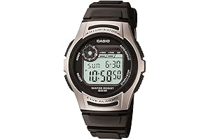 Casio W213-1AVCF Digital Watch: Five Alarms for Punctuality
