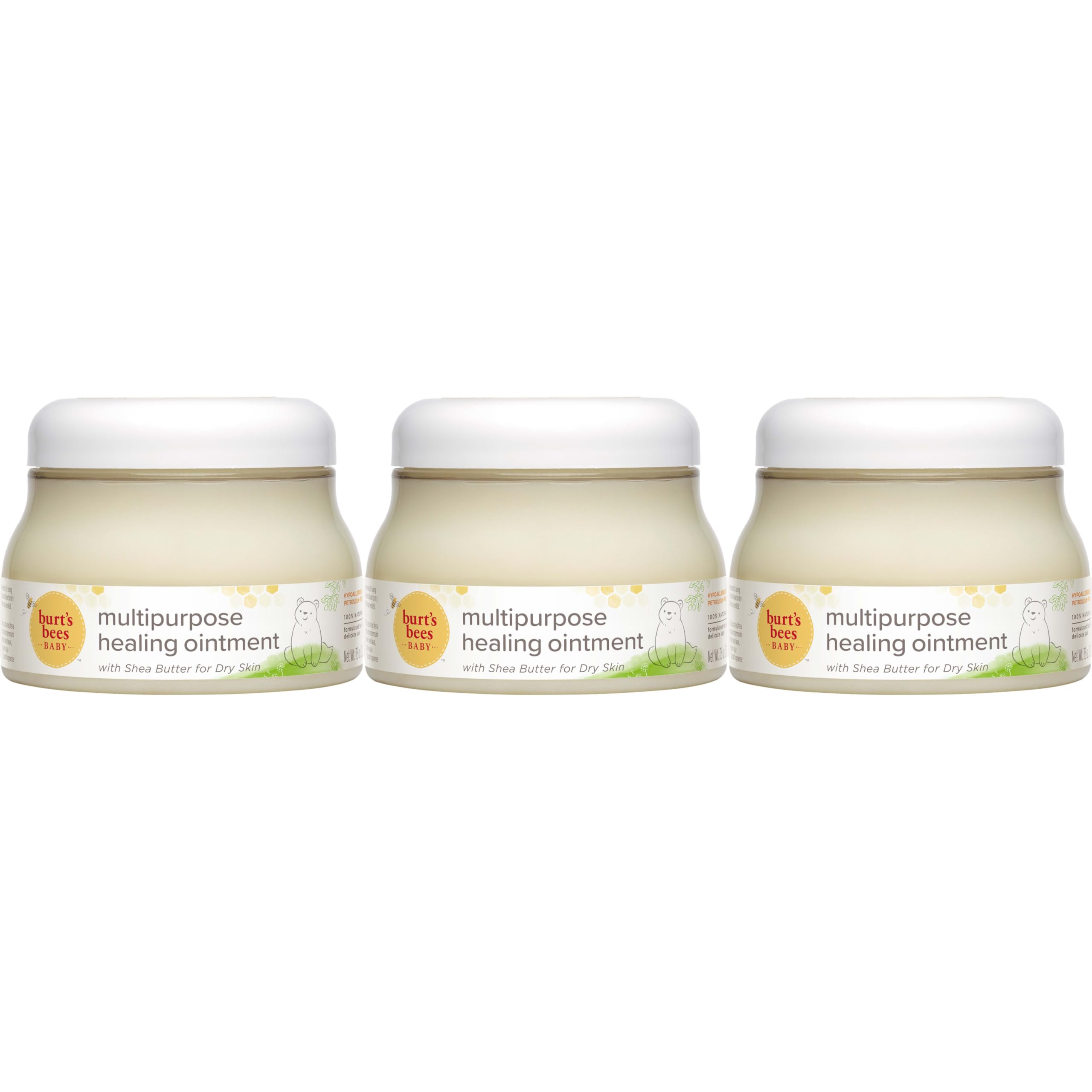Burt's BeesBaby Multipurpose Healing Ointment with Shea Butter, Face & Body Baby Ointment for Dry Skin, 100% Natural Origin, 7.5 Oz (Pack of 3)