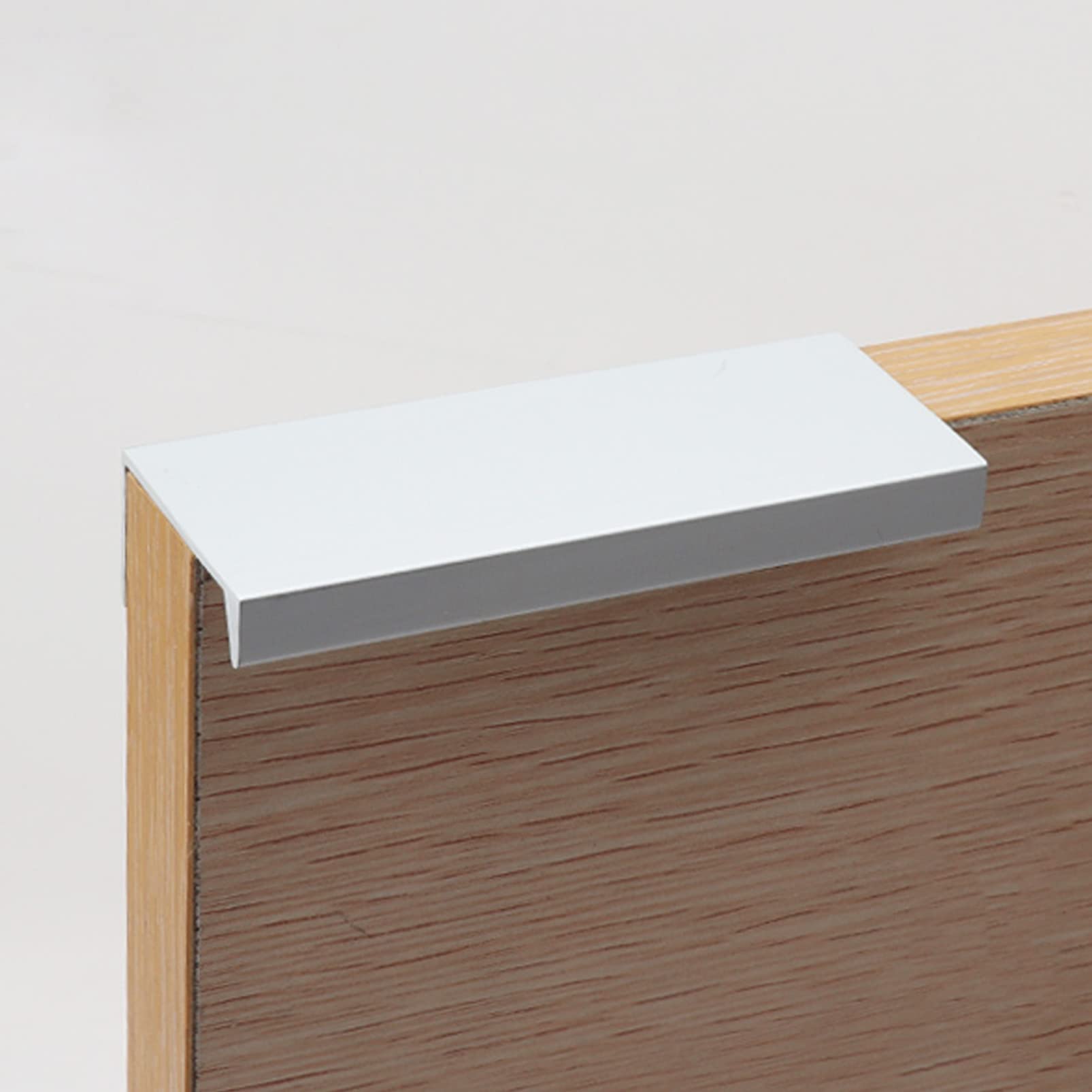 MNGHAYYR Concealed Finger Edge Cabinet Pulls Furniture Handles Hidden Drawer Pulls Aluminum Cabinet Handle Modern Style Multiple Sizes(Total Length 80mm)
