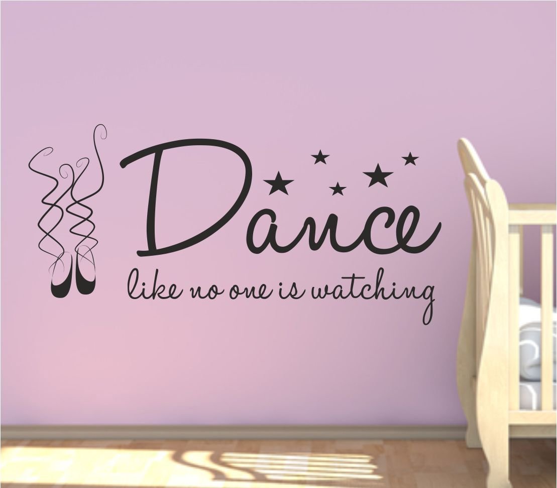 the grafix studio Dance Like No One Watching Wall Art Sticker 100cm (w) x 48cm (h) TR7, Please state colour on purchase otherwise black will be sent