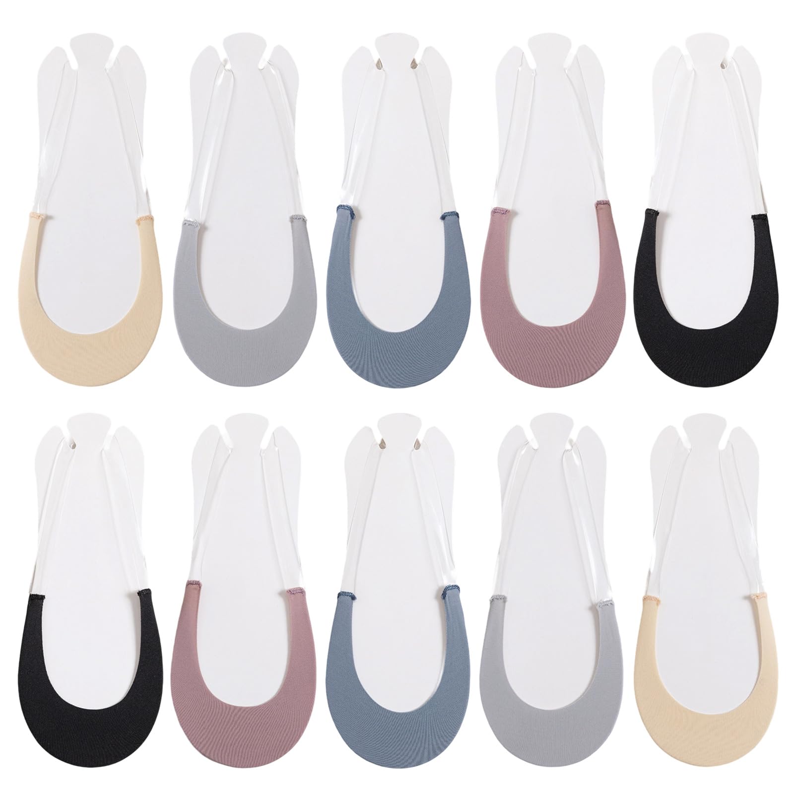 Maxtonser Toe Toppers Liner Socks Women's Low Cut Liner Socks with Slings Back Invisible Not Show Half Sock for Heel Dress Shoes