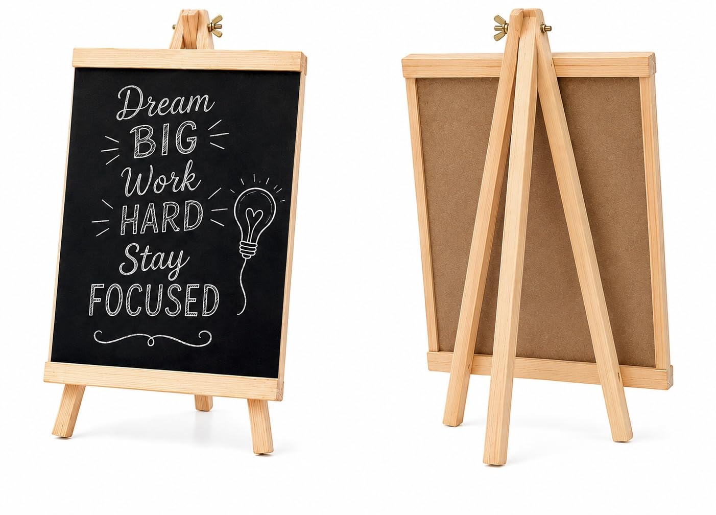 Raj 14 Inch Wooden Chalkboard with Easel Stand (20 x 36 cm) | Reusable Blackboard for Kids Learning, Writing Practice, Drawing, Menu Display, Welcome Sign & Event Decor-image-32