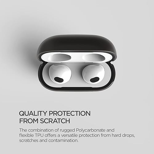 Miniatura 4 de VRS Design Funda moderna para Airpods de tercera generación para AirPods 3, funda limpia y duradera compatible con AirPods 3 (2021)