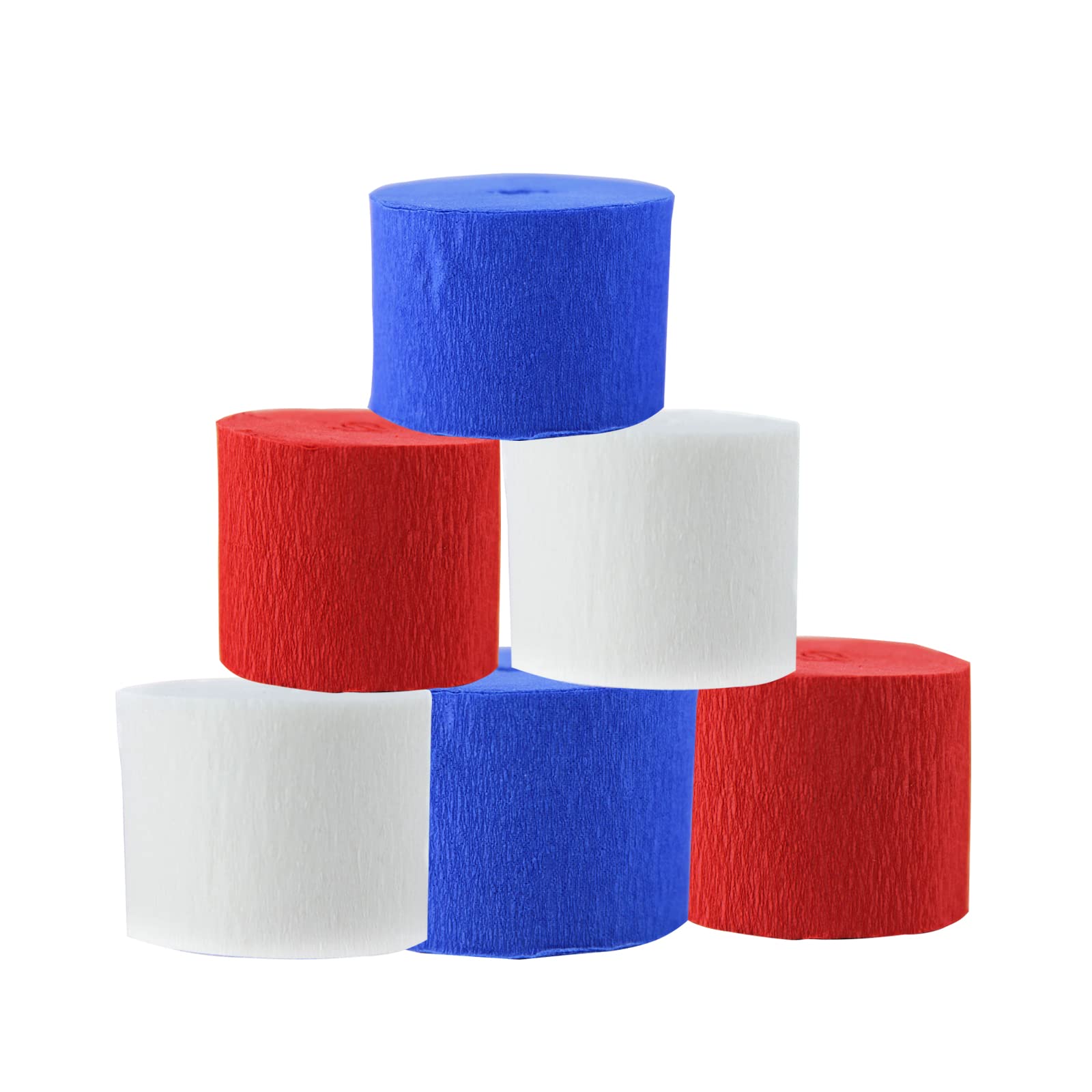 Buy 6 Rolls Crepe Paper Streamers,Party Paper Streamer CurtainRed