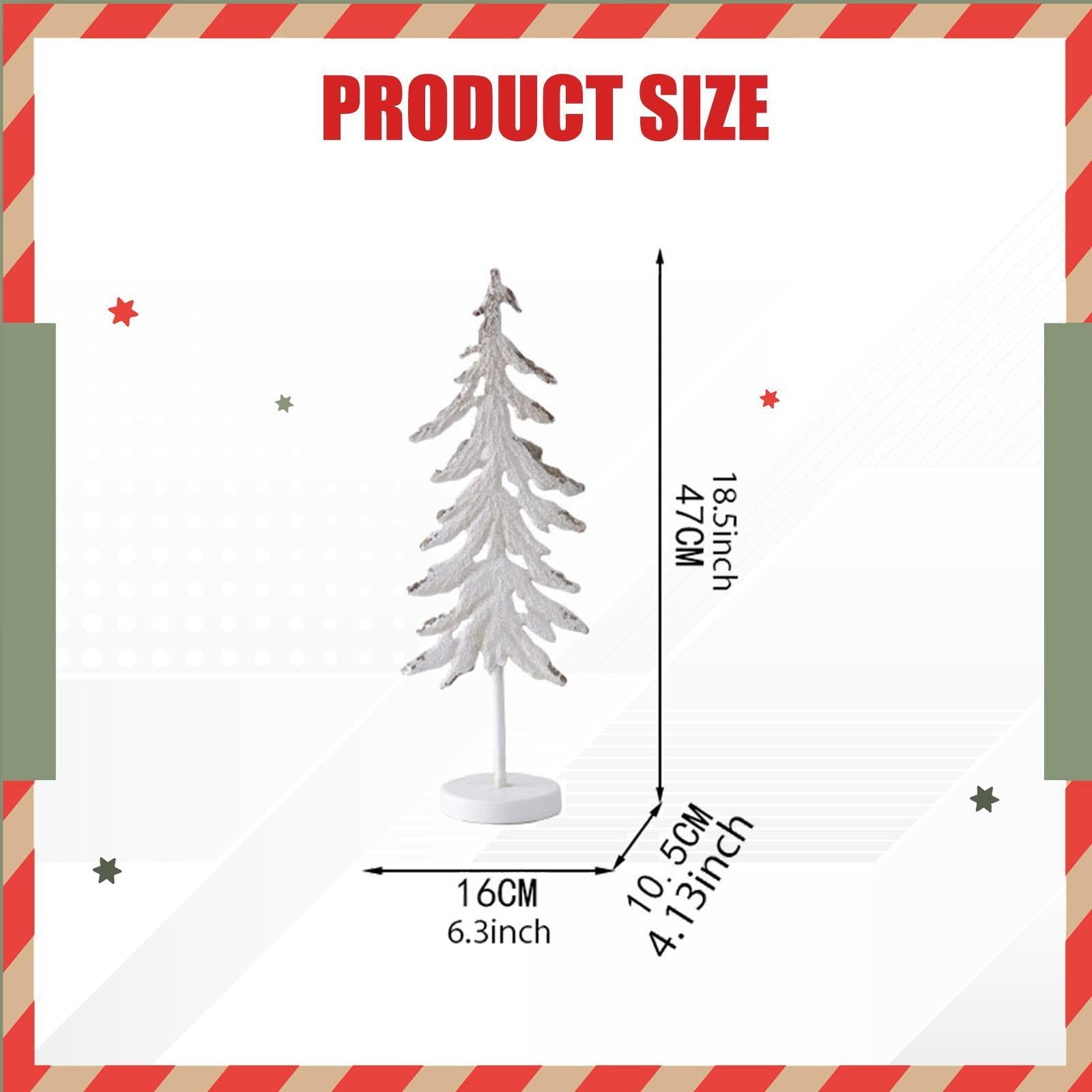 Adorno navideño de Mesa para de, Adorno navideño Coleccionable para Sala de Estar, Blanco 16x10.5x47cm