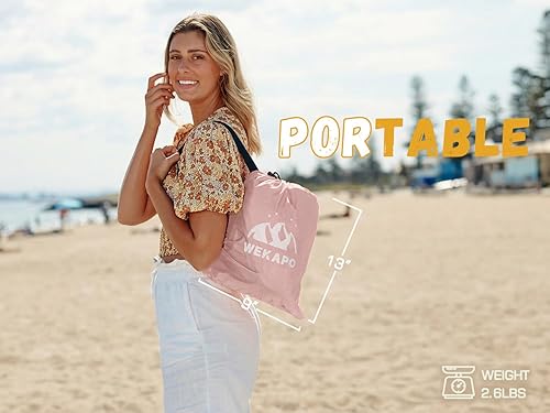 Miniatura 44 de WEKAPO Tumbona inflable, sofá de aire, hamaca, portátil, impermeable y a prueba de fugas, ideal para patio trasero, playa, viajes, camping, picnic