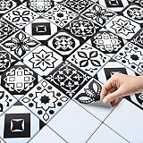 creatisto Mosaikfliesen Fliesenaufkleber Fliesenfolie - Hochwertige Aufkleber Sticker für Fliesen I Klebefliesen Deko Folien für Fliesen Ornament in Bad u. Küche (10x10 cm I 9 -Teilig)