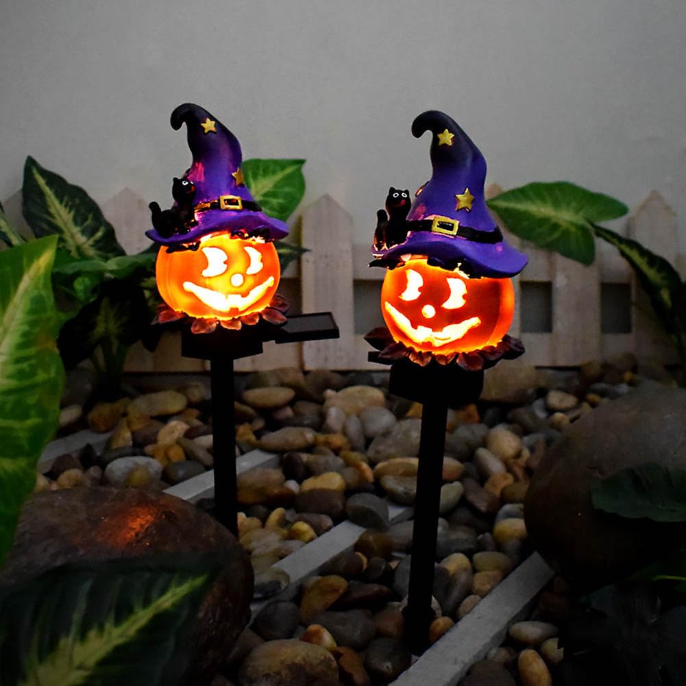 TSLBW Halloween Solar-LED-Lichter – Skelett-Schädel Mit Krähe, Wasserdichte Garten-Deko, Automatisches Leuchten