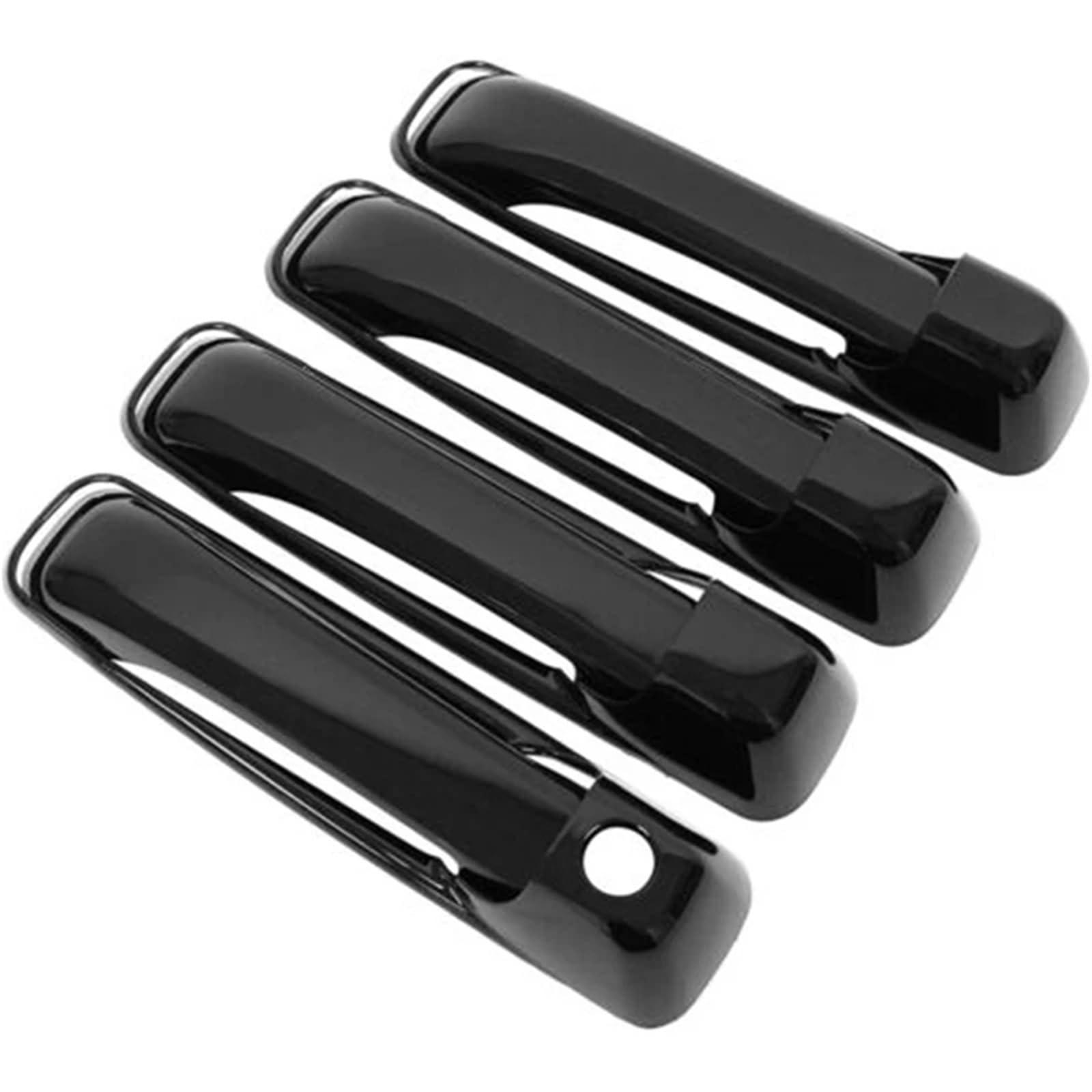 Cfayrlms One Color Door Pull Cover Compatible With Dodge For Ram For Pickup 2500 2009-2018 Door Handle Cover Car Exterior Styling Accessories 8Pcs Bright Black