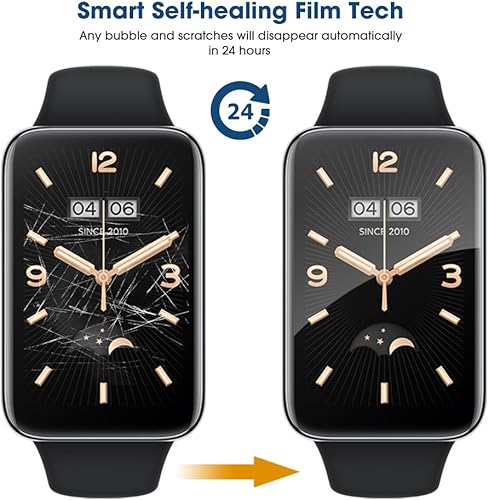 Miniatura 3 de Paquete de 5 Protector de pantalla de película de hidrogel para Xiaomi Mi Band 7 Pro, TPU Clear HD Película protectora suave autorreparable (no