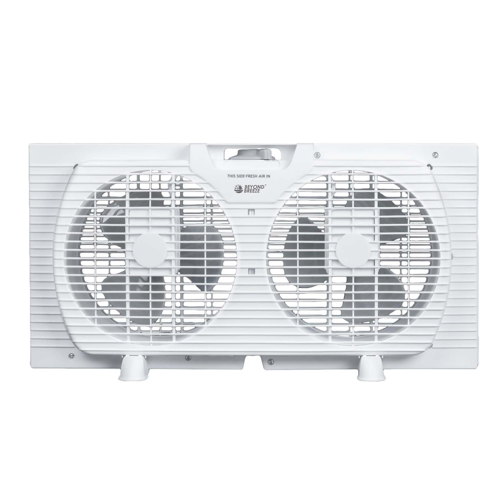 9" Twin Window Fan, 2-Speed Expandable Dual Window Fan with Reversible Airflow Blades, Manual Controls