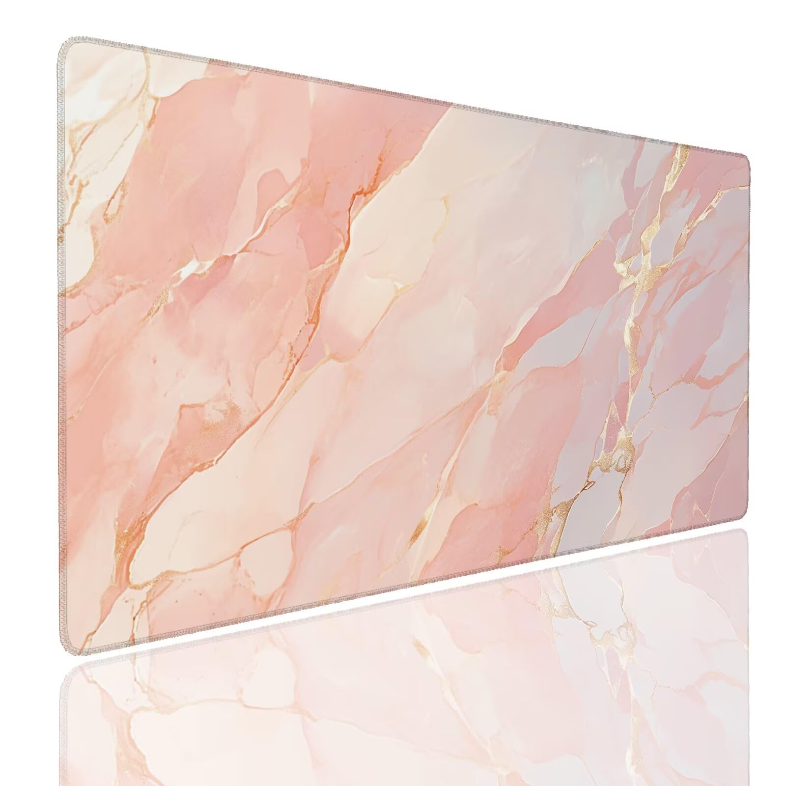 Tappetino per Mouse da Gaming, Tappetino Mouse Pad XXL Grande, Mousepad con Impermeabile e Antiscivolo, Lavabile Sottomano Copri Scrivania Ufficio, Tappetini Tappeto Mouse Mat 1000x500x4mm Stone (2)
