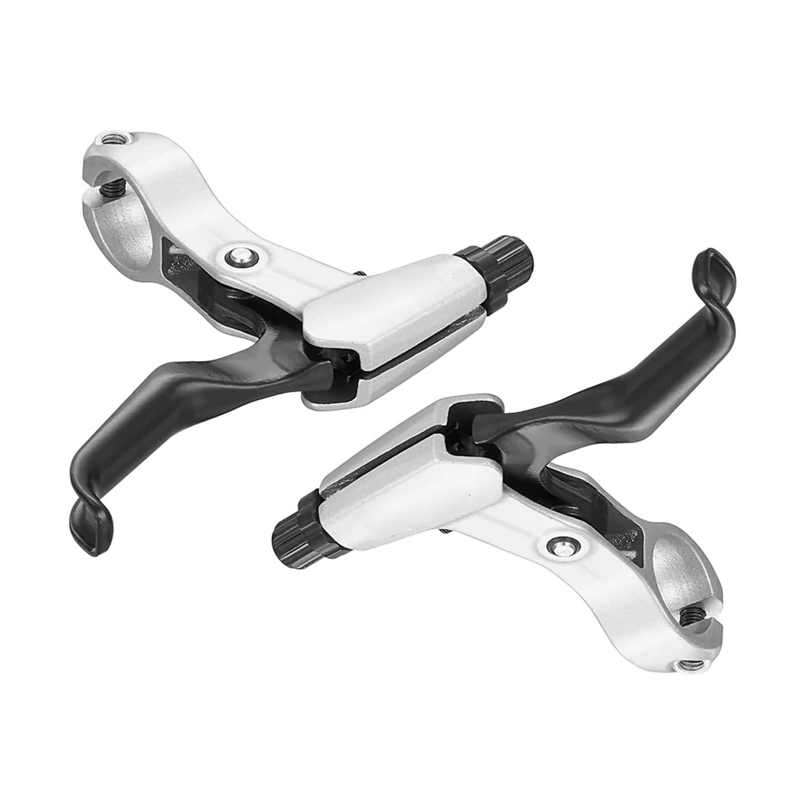 Wzutbccs Silver Gray Ultralight Aluminum Alloy Bike Brake Levers, V Brake & Disc Brake Compatible For Mtb & Bmx,Part(Silver Gray)