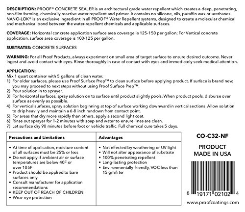 CO-C32-NF Concrete Sealer, Clear