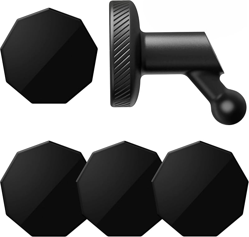 Suporte magnético para câmera veicular Garmin com cabeça esférica de 8,55 mm – Kit com 4 adesivos