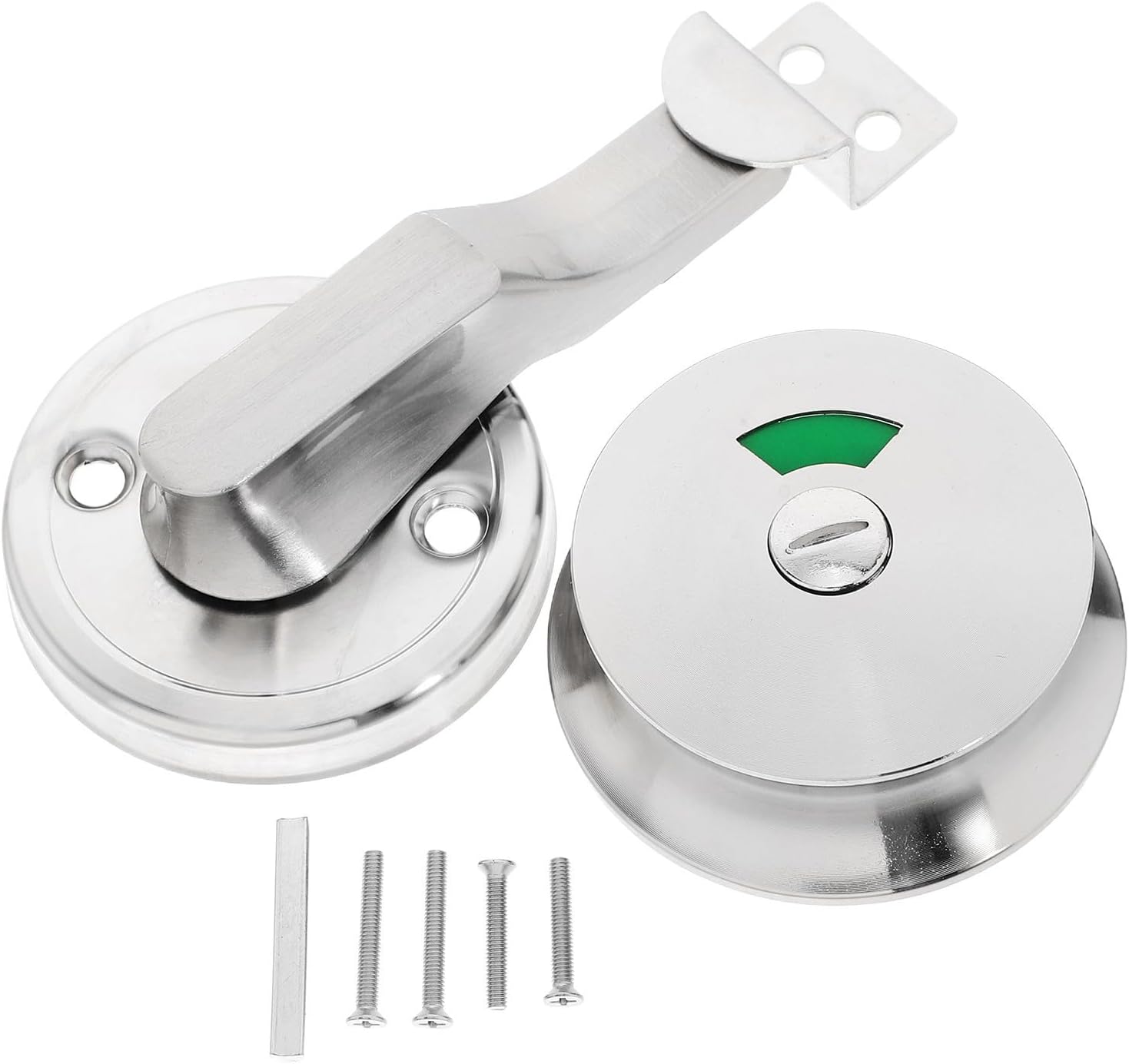 Privacy Indicator Lock, Stainless Steel Versatile Use with Rotating Vacant Engaged Display Easy Installation and Bathroom Doors for Office and Public Restroom Safety