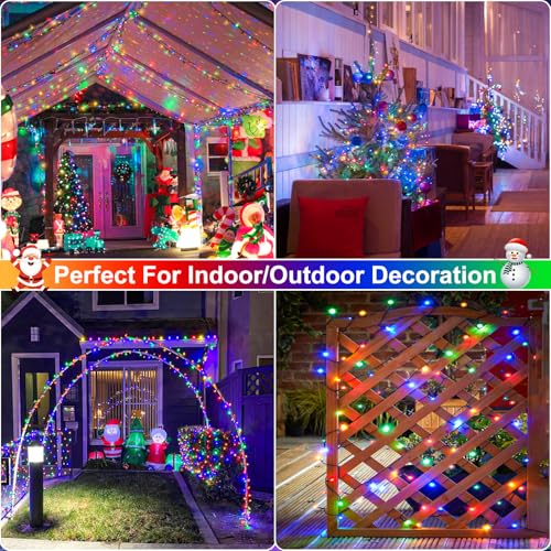 XmasBokeh Fairy Lights Plug in 20m 200 LED Multicolor String Lights with Remote Control Timer Mains Powered 8 Modes Memory Indoor Outdoor Christmas Lights for Bedroom Garden - Image 4