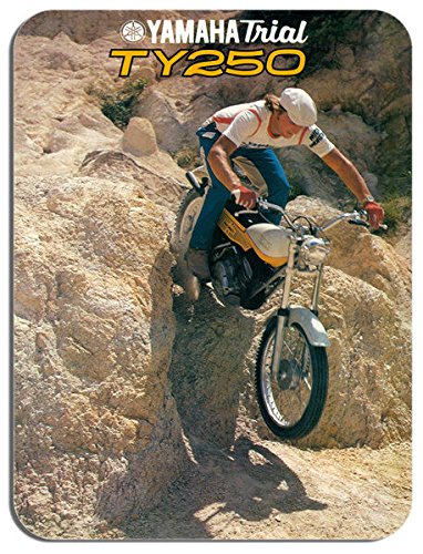 FunkyzillaClassic TY250 Trial Mick Andrews Motorcycle Mouse Mat. Motorbike Mouse pad Biker