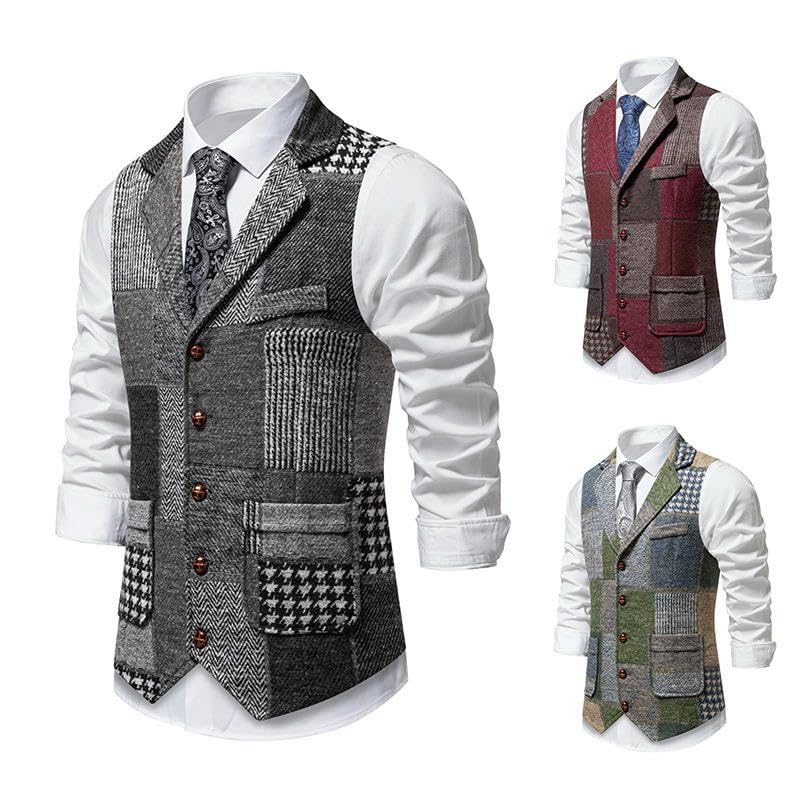 Chaleco casual medieval para hombre en estilo vintage regular fit 4
