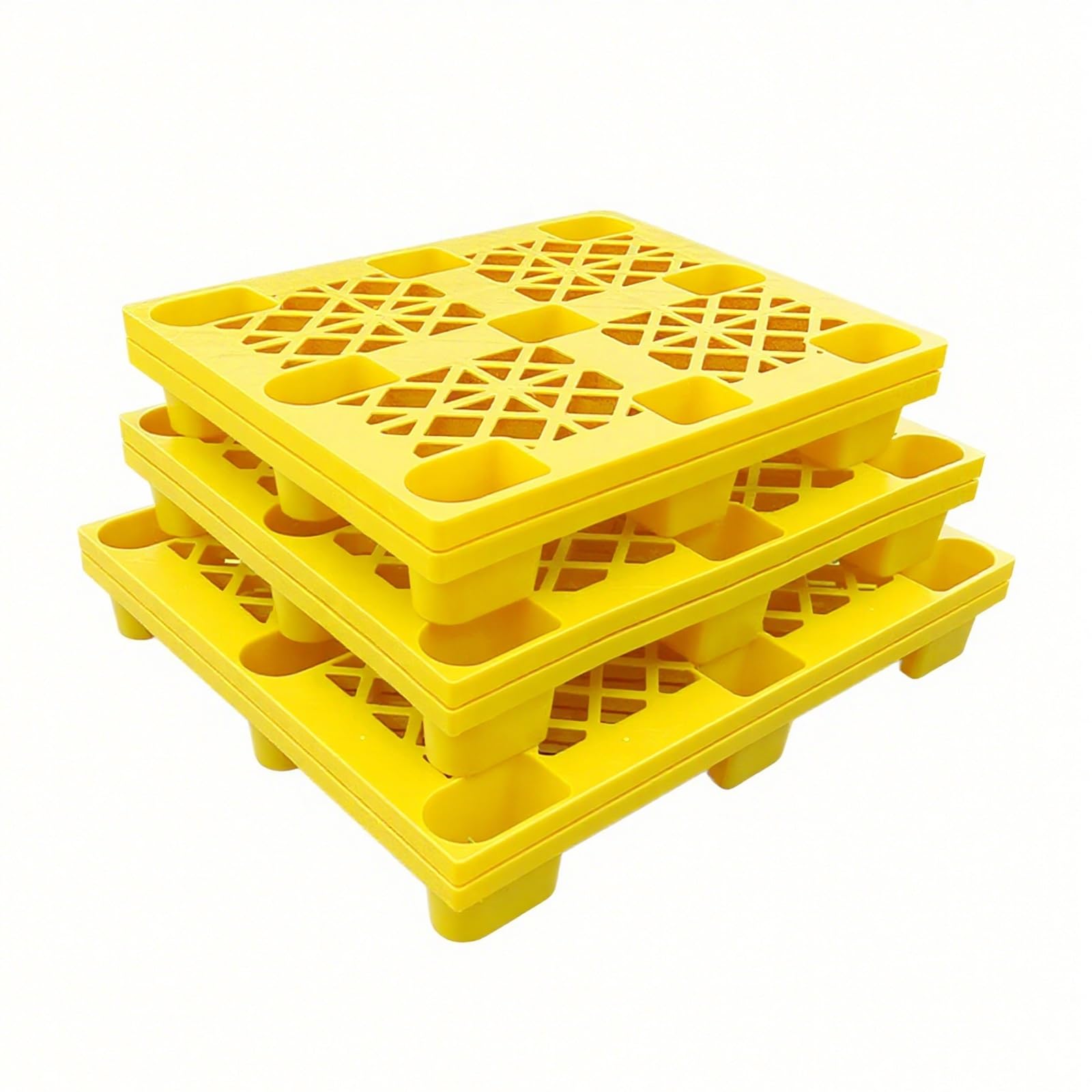 Zestaw kolorowych plastikowych palet LARP 3 rozmiary (żółty 120 x 80 x 14 cm/47 x 32 x 5,5 cala) DurabPolietylen do tworzenia wydarzeń i kreatywnej zabawy