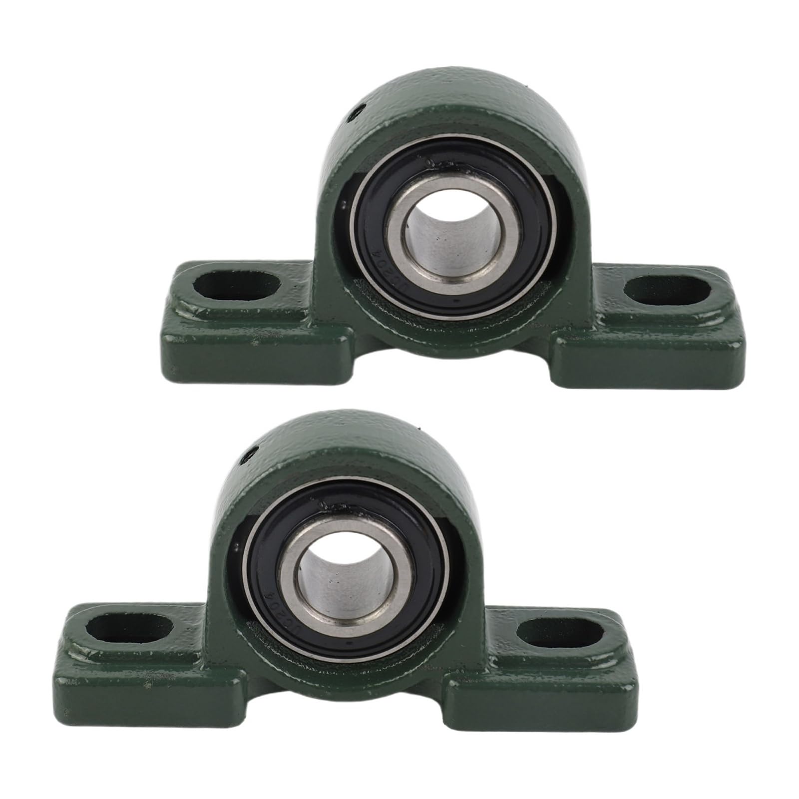 2 pezzi UCP204 cuscinetto a sfere con foro da 20 mm, supporto for albero con cuscinetto autoallineante, cuscinetto a rulli sferici, alloggiamento del supporto del cuscinetto a due bulloni