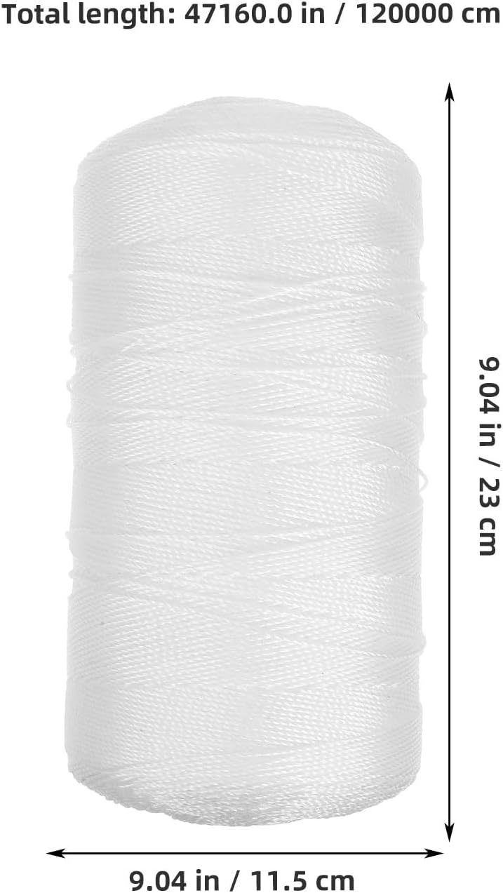 Garden Twine String Heavy-Duty Pe 18-Strand White Climbing Plants Twine Rope for Gardening and Plant Support, 1 Roll Multipurpose Outdoor String