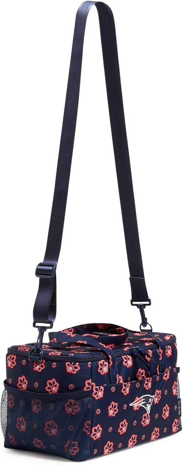 Vera Bradley Women's Recycled Lighten Up Nfl Cooler (Multiple Teams Available), Newenglandpatriotsonnauticalblue/Redbandana, One Size