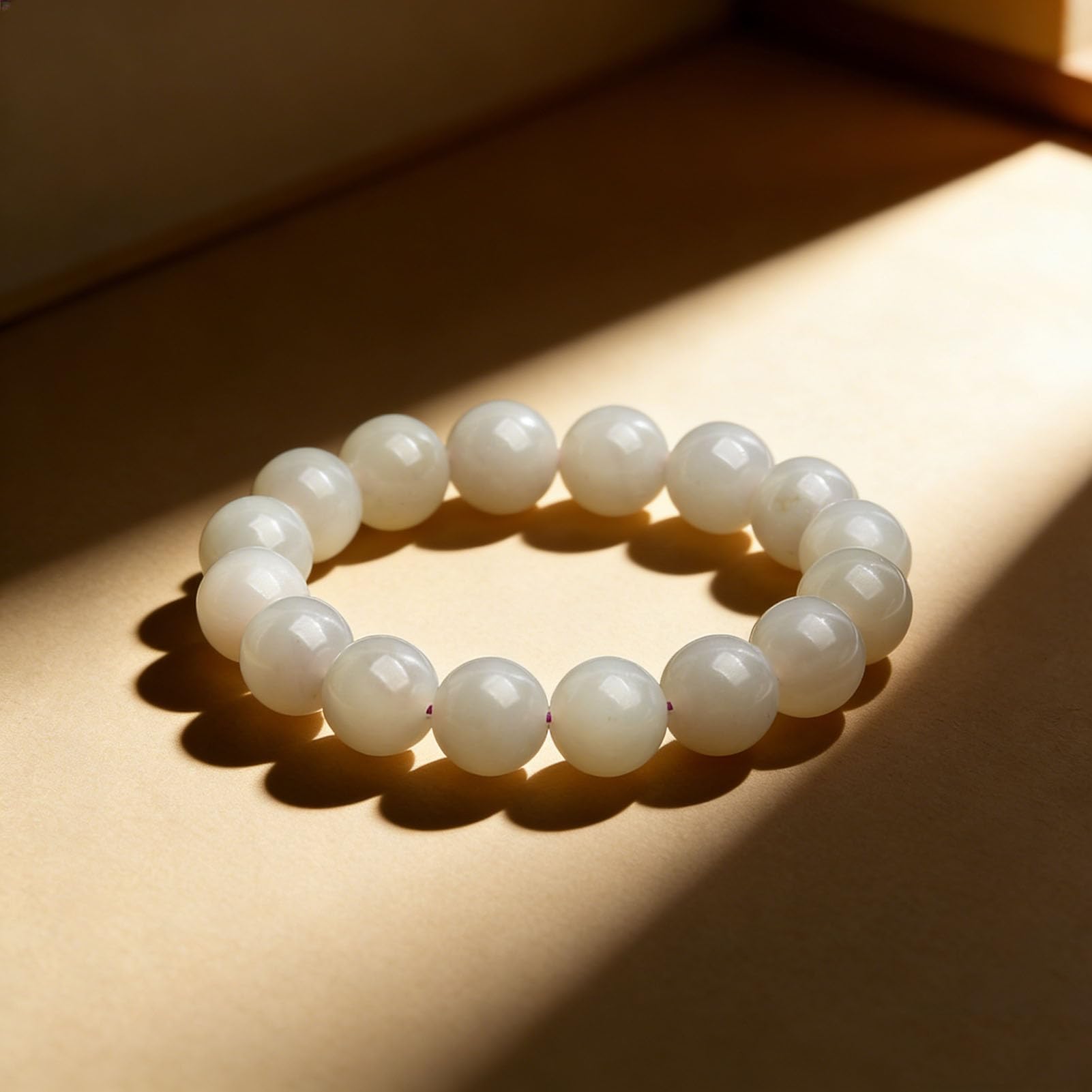 Bracciale in Giada Hetiano da Donna, ricchezza, prosperità, Fengshui, Fatto a Mano da Uomo, con Pietre preziose Naturali, Braccialetti Elastici Elasticizzati, Perline di Pietra,12MM