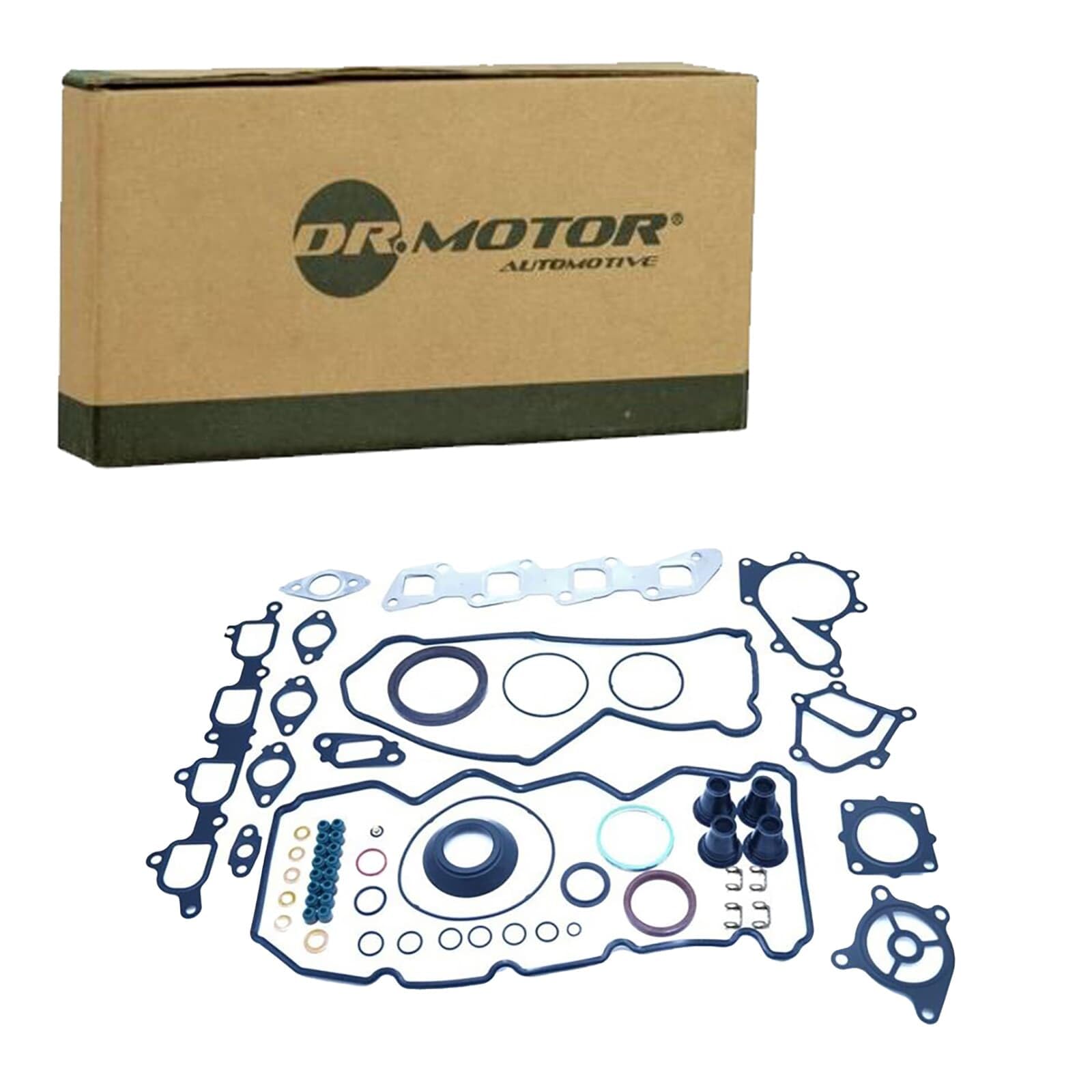 DR.MOTOR AUTOMOTIVE DRM13205S Kit guarnizioni motore con paraolio-albero a gomiti con guarnizione cappa testa del cilindro con guarnizione tenuta stelo valvola senza guarnizione testata con