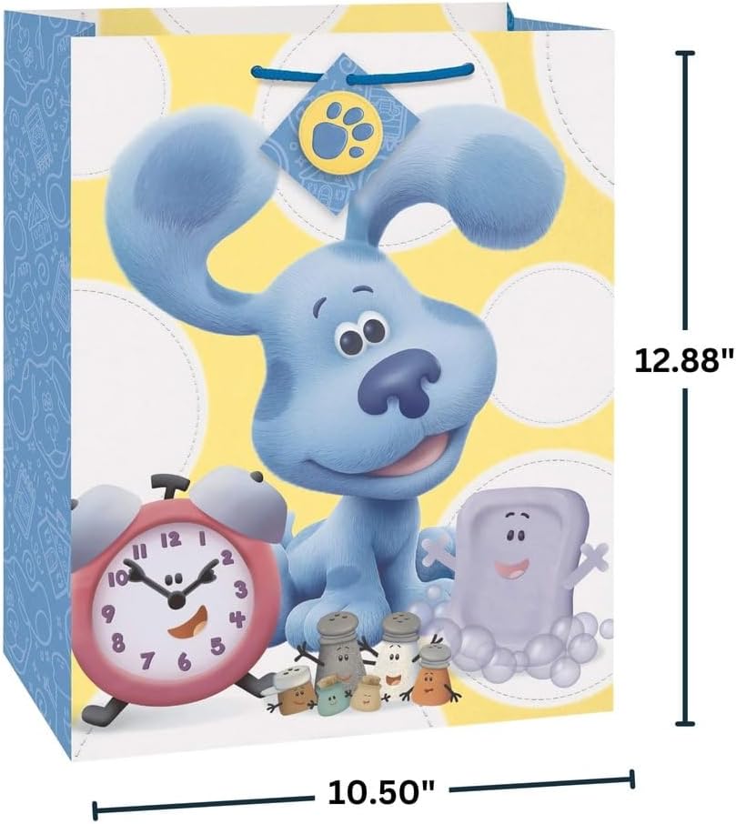 Blue's Clues Large Multicolor Paper Gift Bag (1 Pc.) - Premium Quality & Eye-Catching Design - Perfect for Children's Parties & Surprises