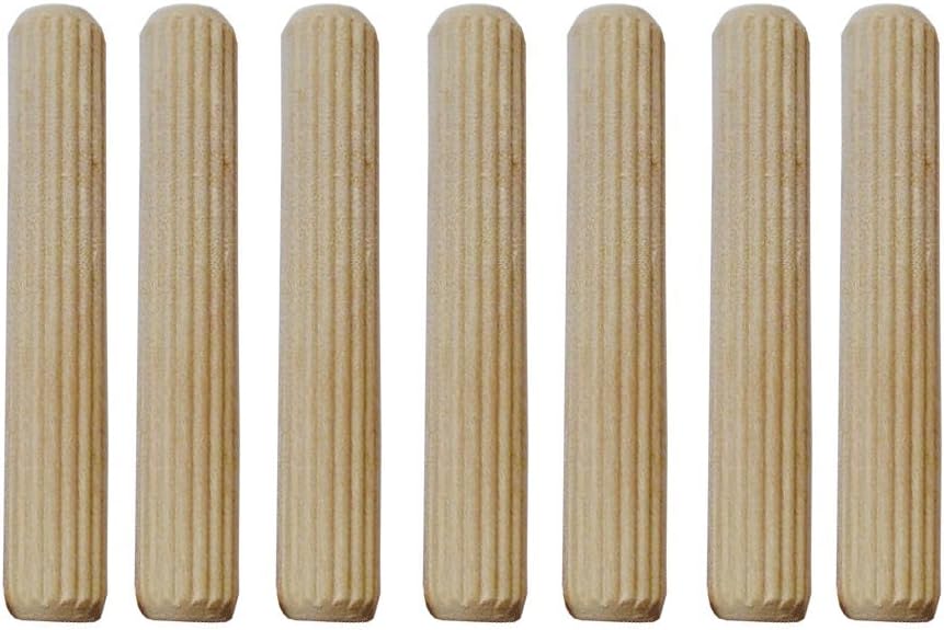 1/2" x 2" (12x50mm) Best Fluted Wood Dowel Pins - 100 Pieces