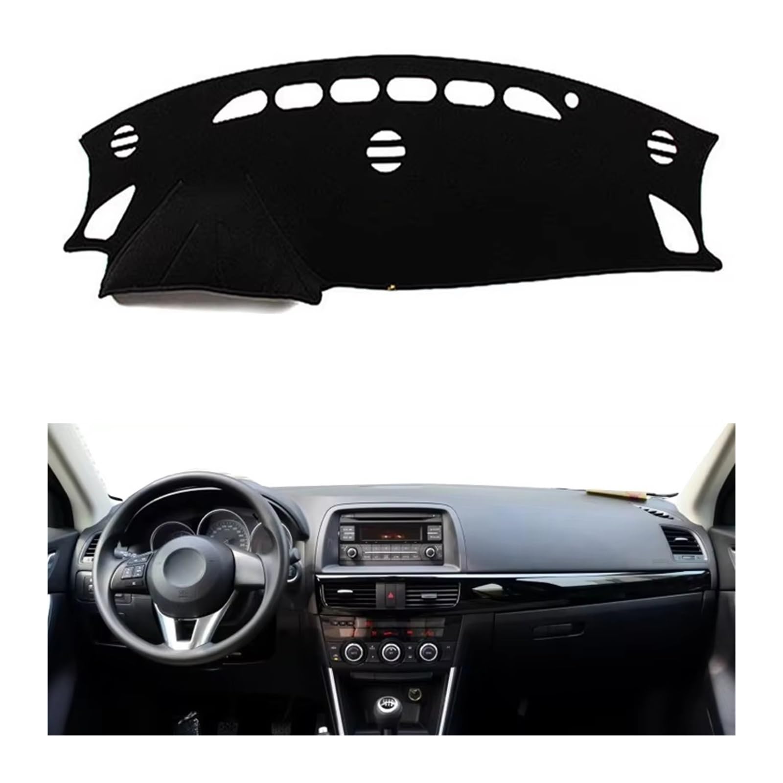 Tapis Tableau Bord intérieur Voiture pour Buick pour Lacrosse 2009 2010 2011 2012 2013 2014 2015 Tapis Coussin Pare-Soleil Protecteur Intérieur Tableau Bord Voiture Couverture(LHD Black)