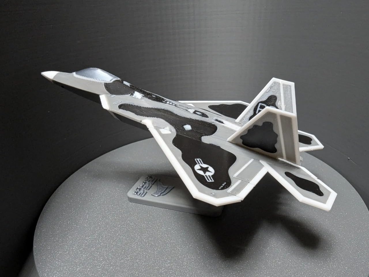 Beoals Aircraft Model, F-22 Raptor Fighter Jet Display Replica, Multicolor Camouflage,Figure Toy 1