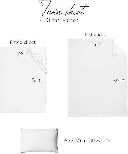 Miniatura 5 de Northwest Ashford Home Essentials Bedding - Juego de sábanas de 3 piezas, tamaño individual, blanco óptico