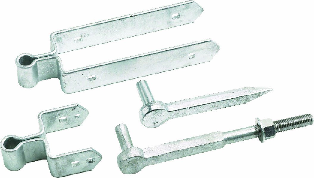 Eliza Tinsley 12-inch Galvanised Double Strap Field Gate Hinge Set