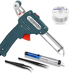Pistola de Solda Kit de Solda 60W 110V com Pistola Automática, Sugador, Fio de Estanho e Pinças – Kit Ferramentas Completo