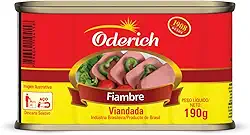 Fiambre Bovino Oderich 190G, Fiambre De Carne Bovina Cozida E Temperada, Vermelho, Selecionado E Saboroso, Textura Firme E Fatiável, Pronto Para Consumo E Rico Em Proteína, Tradição Em Qualidade Desde