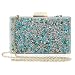 SZBANGLIN Bolso de Sera mujer bolso bandolera elegante para bancos cenas fiestas, turquesa