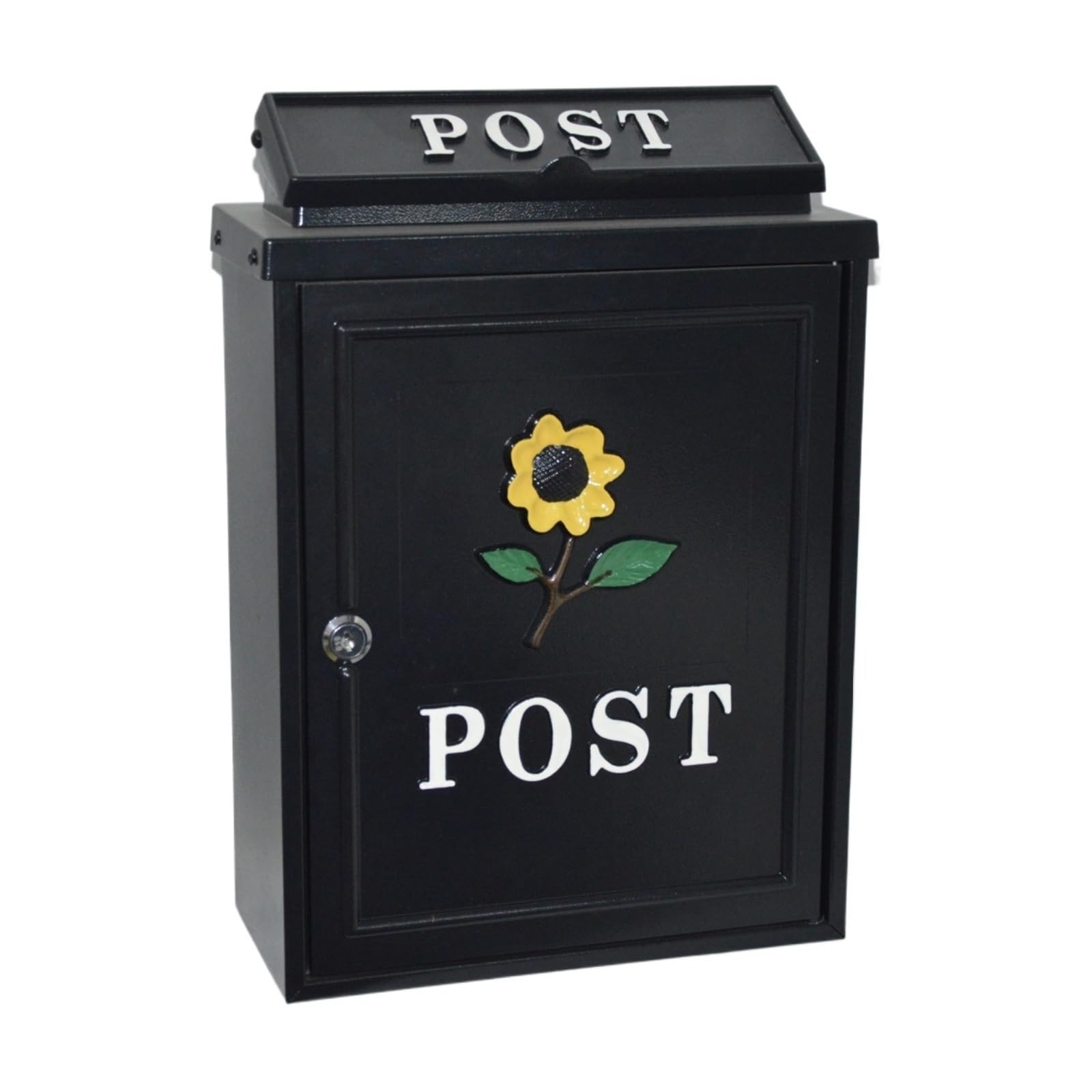 Post Box Villa Letter Box Rain-Proof Old-Fashioned Mailbox Outdoor Creative(Sunflowers in stock)