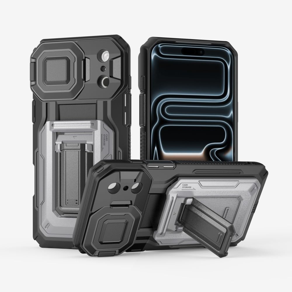 Coque iPhone 16 Pro silicone rigide pour protéger des chutes et ranger ses cartes bleues