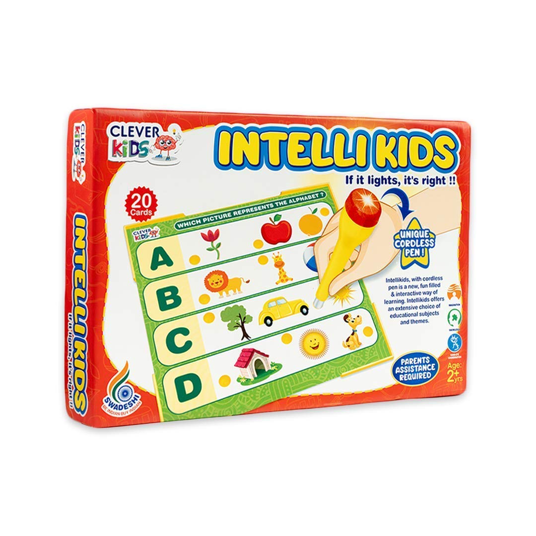 Game Phactory A Perfect Electro 10 Double Sided Printed Cards Game Intelli Kids. Learn About Alphabet, Numbers, Colors, Shapes, Objects, Animals & Much More.