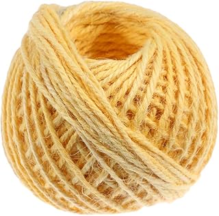 jojofuny Cuerda De Yute Trenzada De 2 Mm X 50 M Color Amarillo Para Decoración Del Hogar