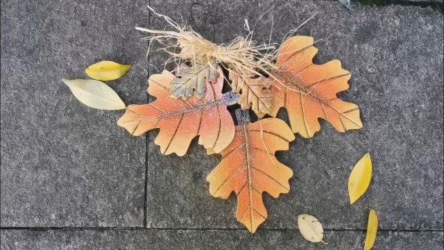 Colgante de pared de madera con flores de otoño, decoración para sala de estar - México