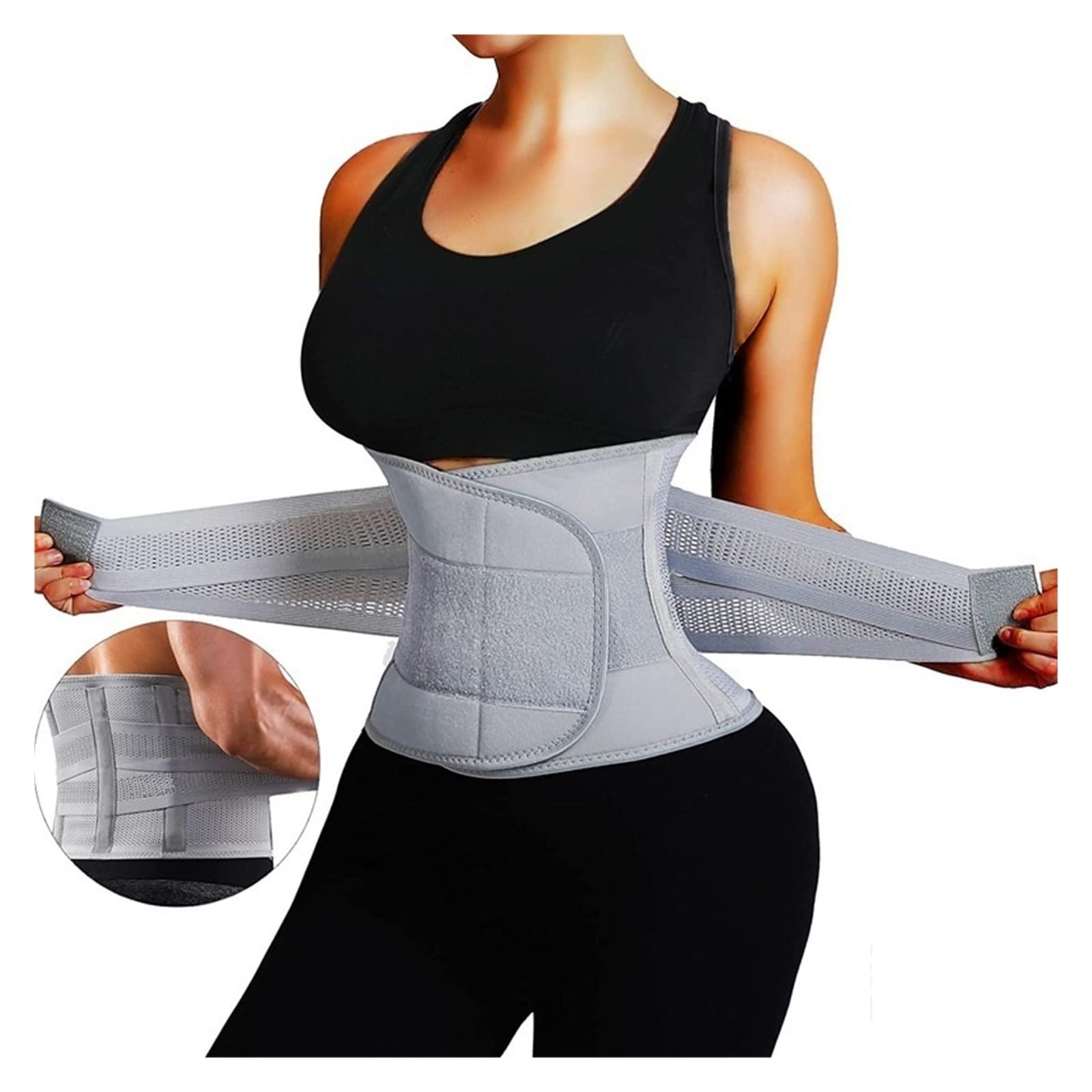 Faja Abdominal Mujer Faja moldeadora de cintura, cinturón de soporte de espalda for mujeres y hombres, correa de control abdominal adelgazante, corsé de doble compresión.