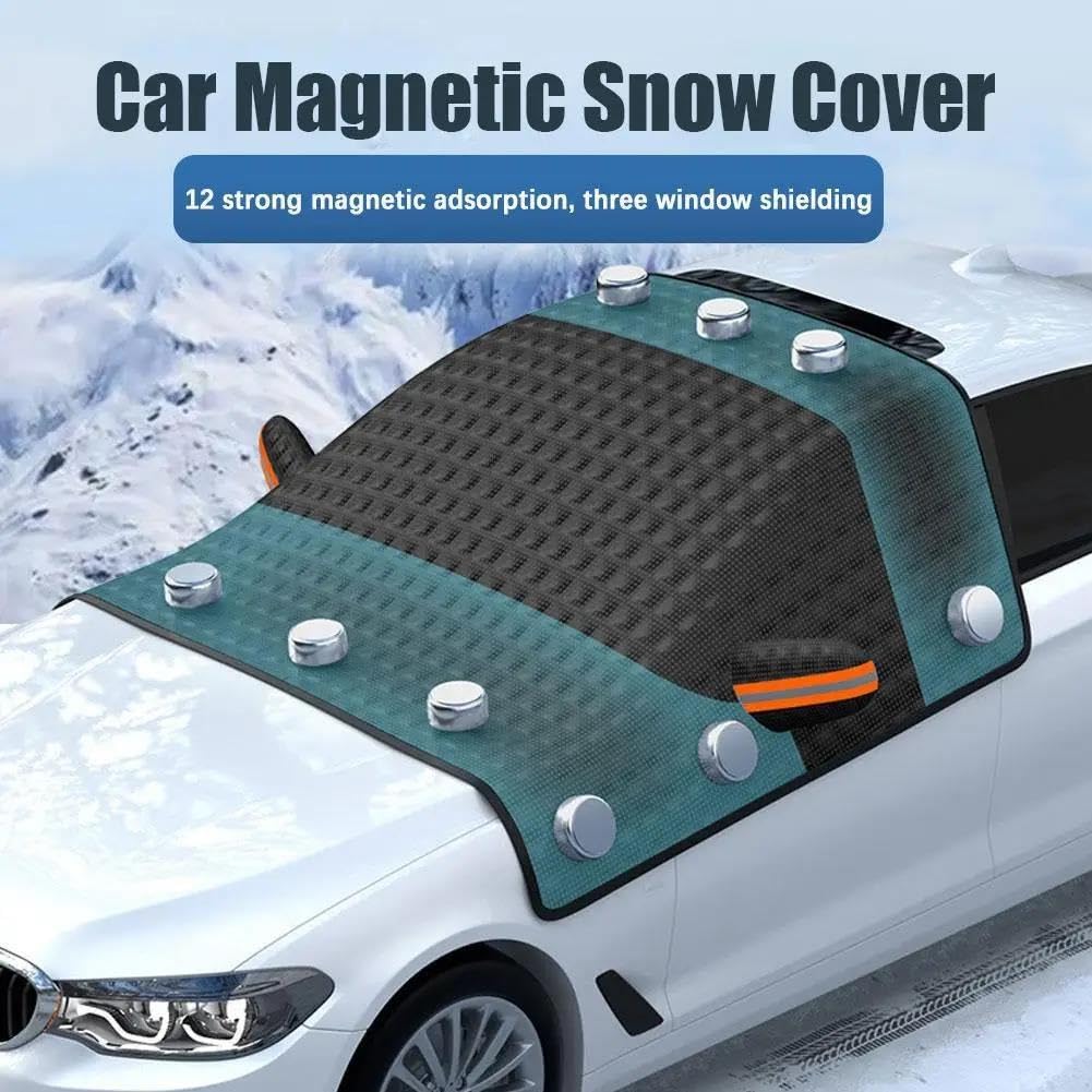 Couverture Neige Fenêtre d'hiver Voiture Couverture Neige Magnétique Grande Taille Voiture Pare-Soleil Verre Anti-Neige Couverture Pare-Brise Couverture Neige Bâche Pare Brise Protection