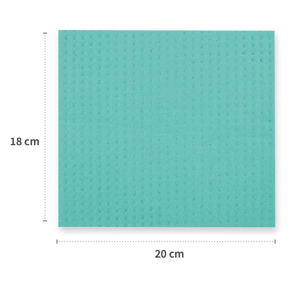160 Stück Hygoclean Schwammtücher | Baumwolle/Zellulose, grün, L: 18cm, B: 20cm, Reinigungstücher, Putztücher, Schwammtücher