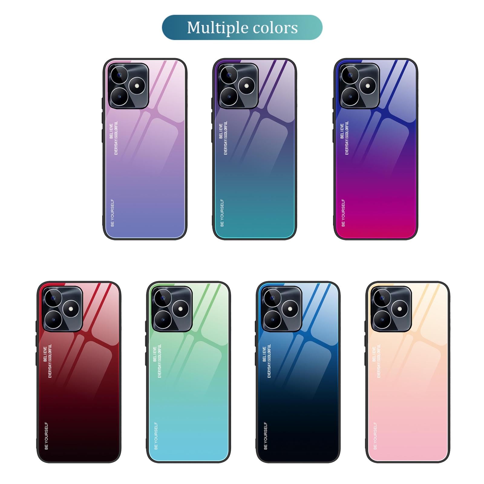 ILING Coque Pour Realme Note 50 / Realme C53 / Realme C51, Mat