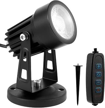 HOTBEST Led Spot Lights Indoor Uplighting - Dimmable Up Lights Indoor Spotlight, 3W Floor Uplights Indoor Accent Lighting for Plant Decor with 3 Color Lighting Modes and Auto On/Off Timer Function
