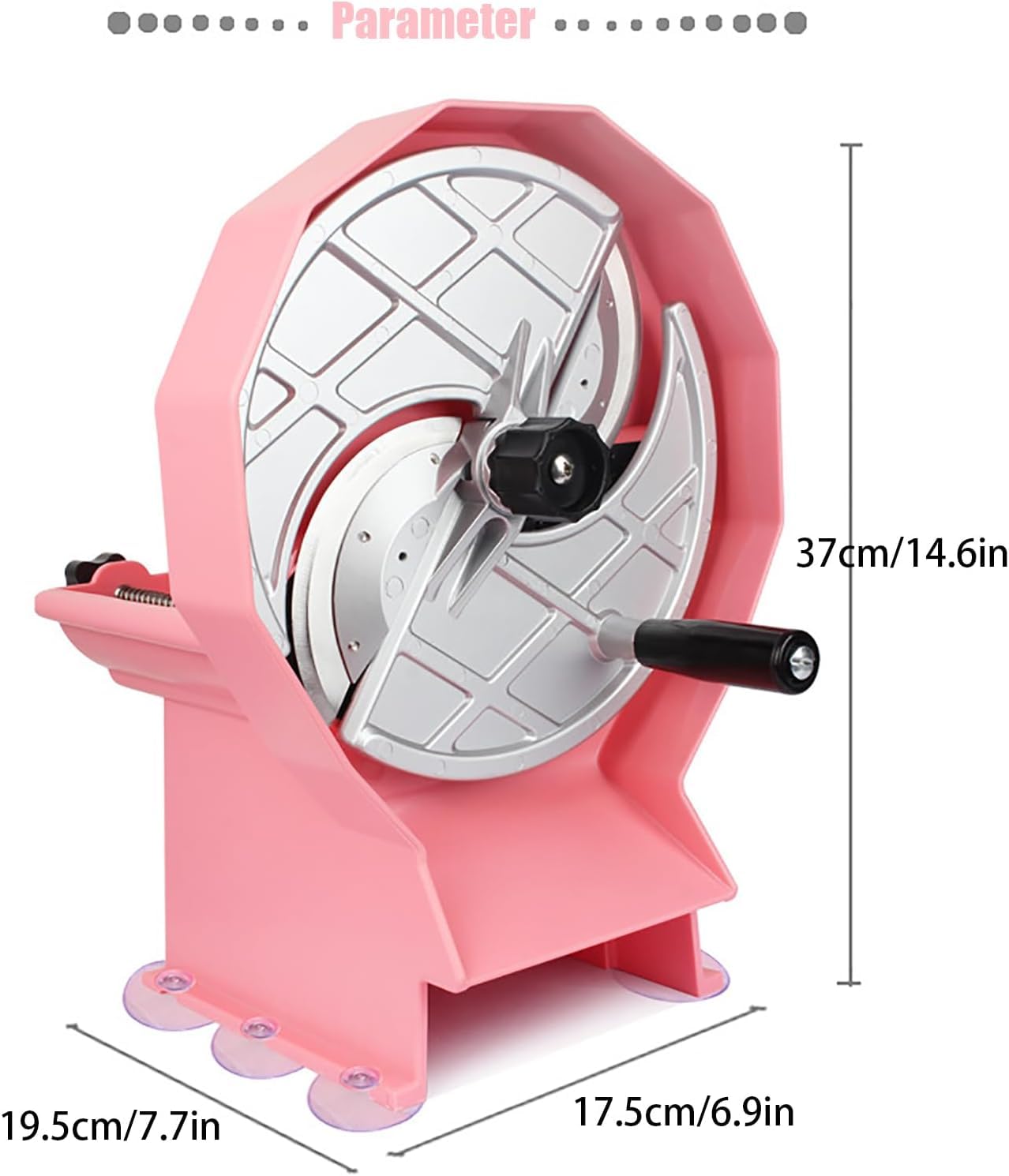 Cortador manual de verduras, cortador de disco ajustable de 0,5 a 6 mm con hoja de acero inoxidable, para frutas, verduras y carne congelada, antideslizante, fácil de limpiar